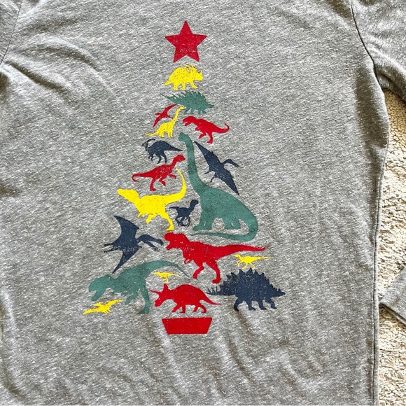 Jumping Beans Long Sleeves Dino Christmas Graphic Tee - Picture 2 of 4